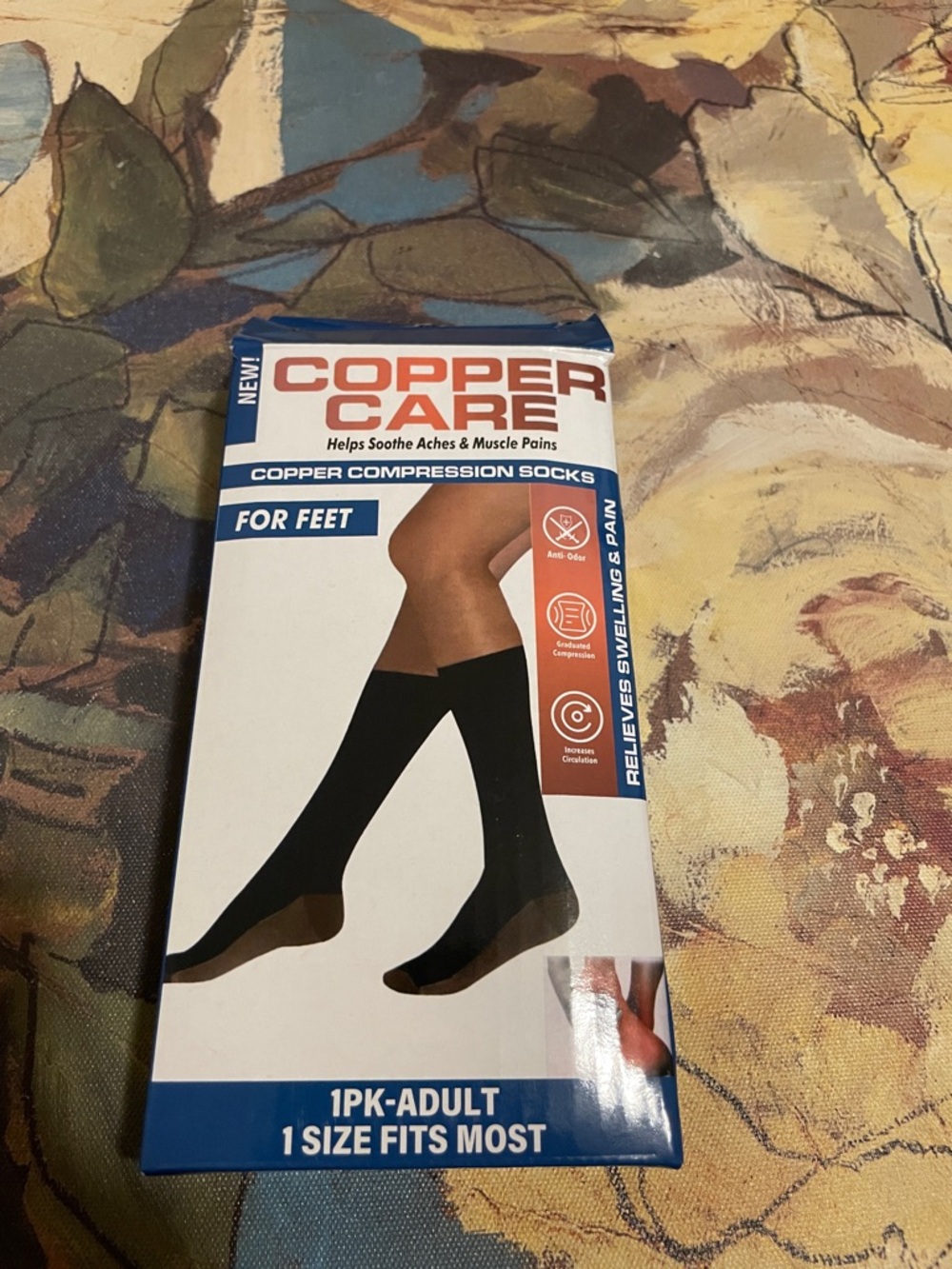 1 Pair of Unisex Copper Compression Socks